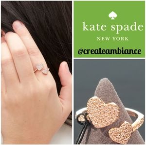Kate Spade ♠️ Pave Heart Ring